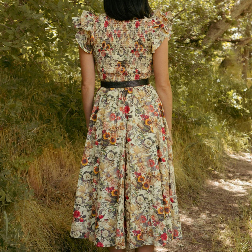 Hattie Dress in Rose Vine