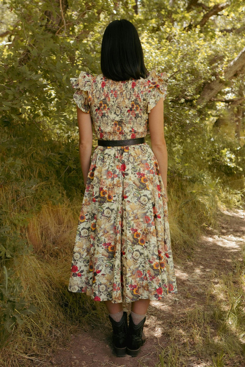Hattie Dress in Rose Vine