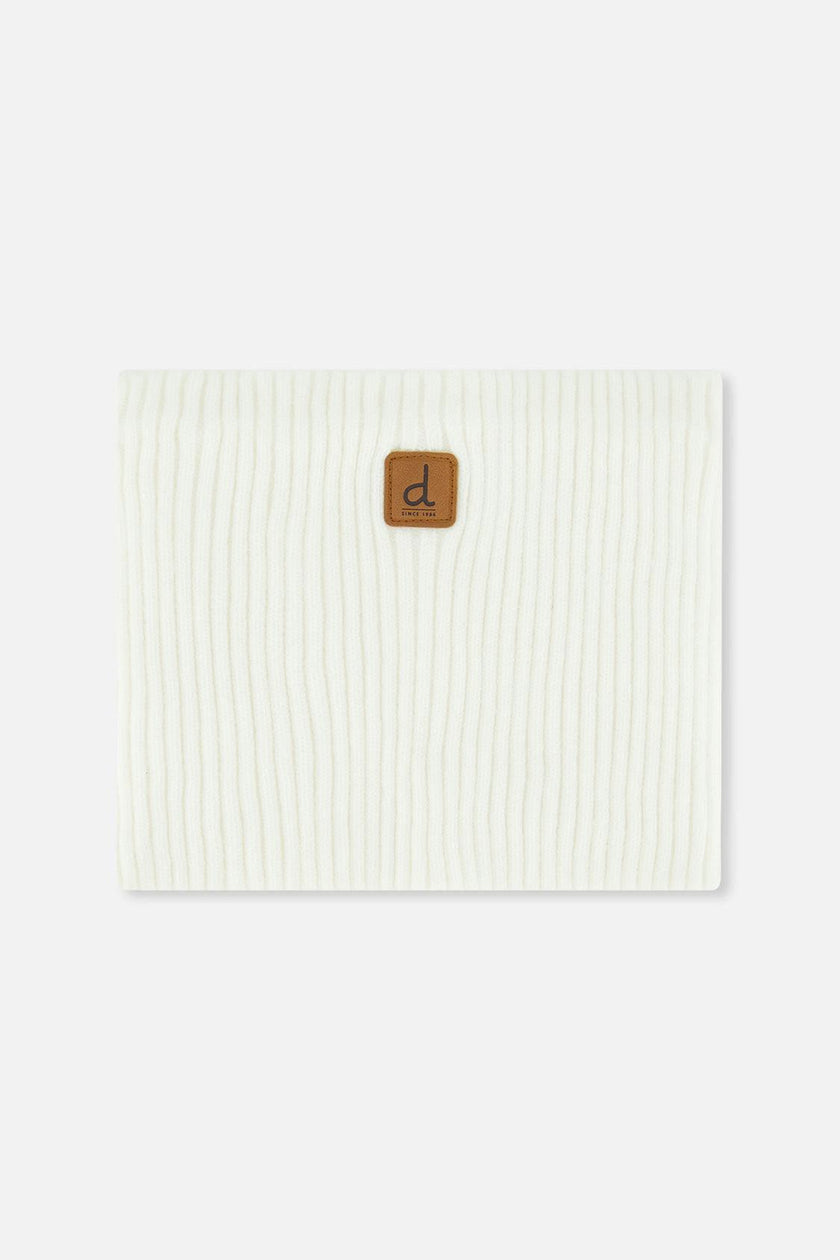 Baby Ribbed Knit Neckwarmer Off-White