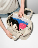 Sandy Linen Medium Metro City Tote