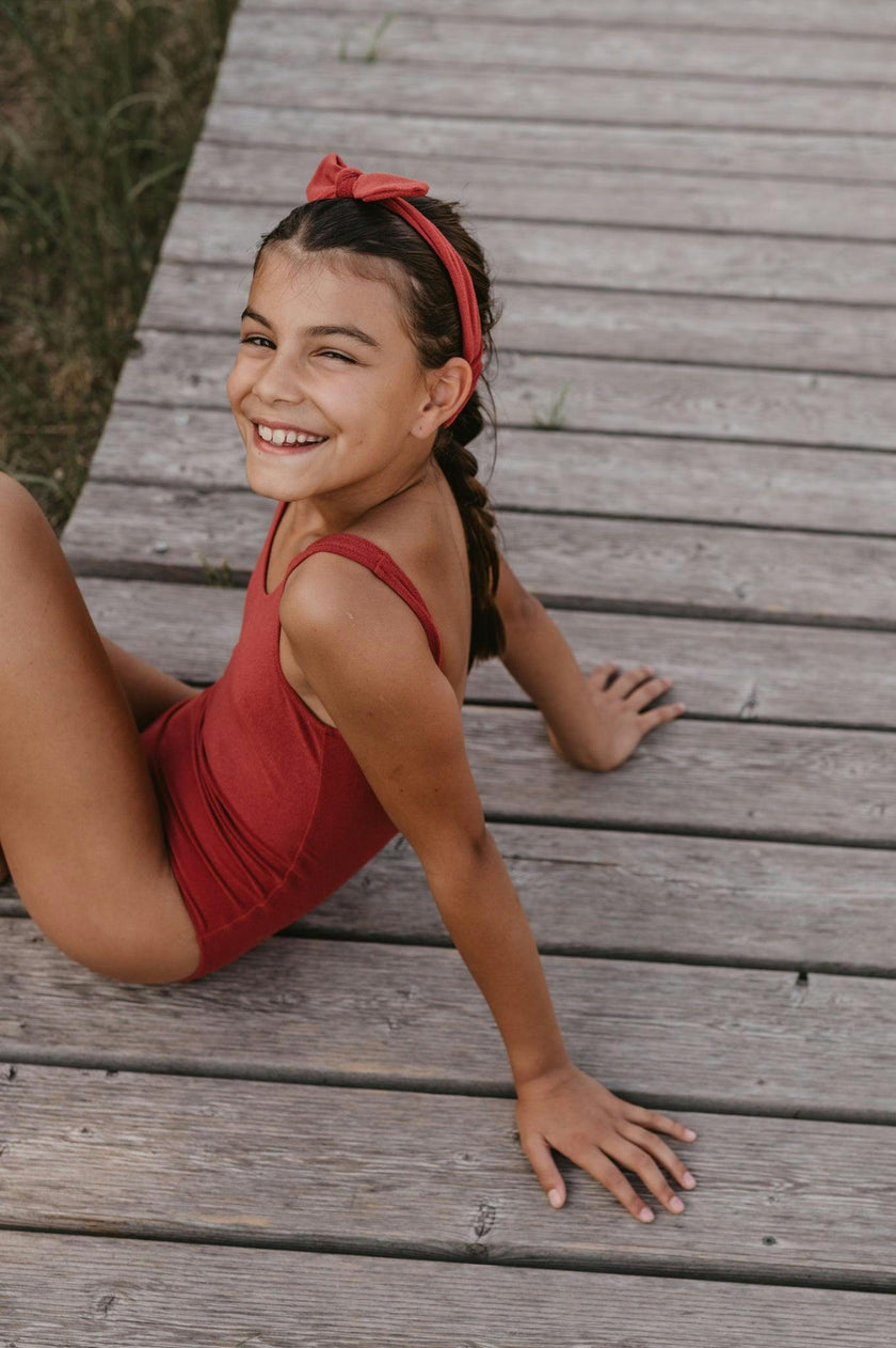 Georgia One Piece Towelling Swimsuit Terracotta