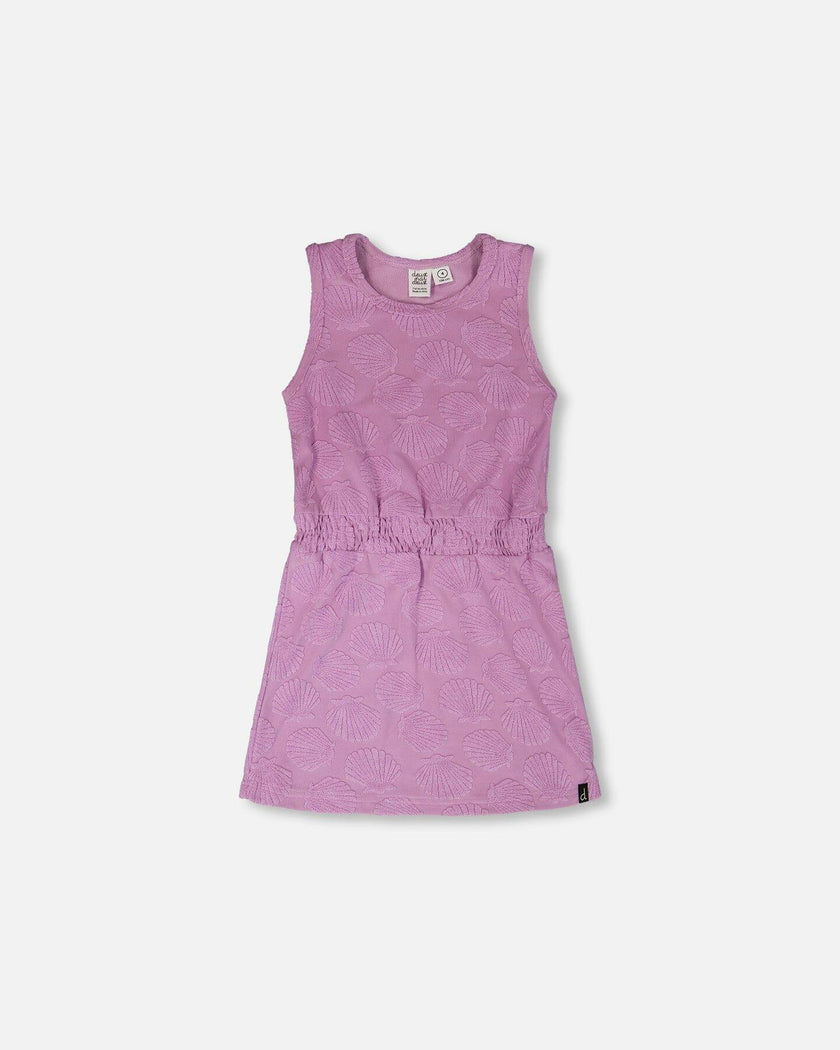Terry Cloth Beach Dress Lilac - 3