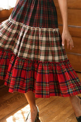 Zoey Skirt in Mixed Plaid