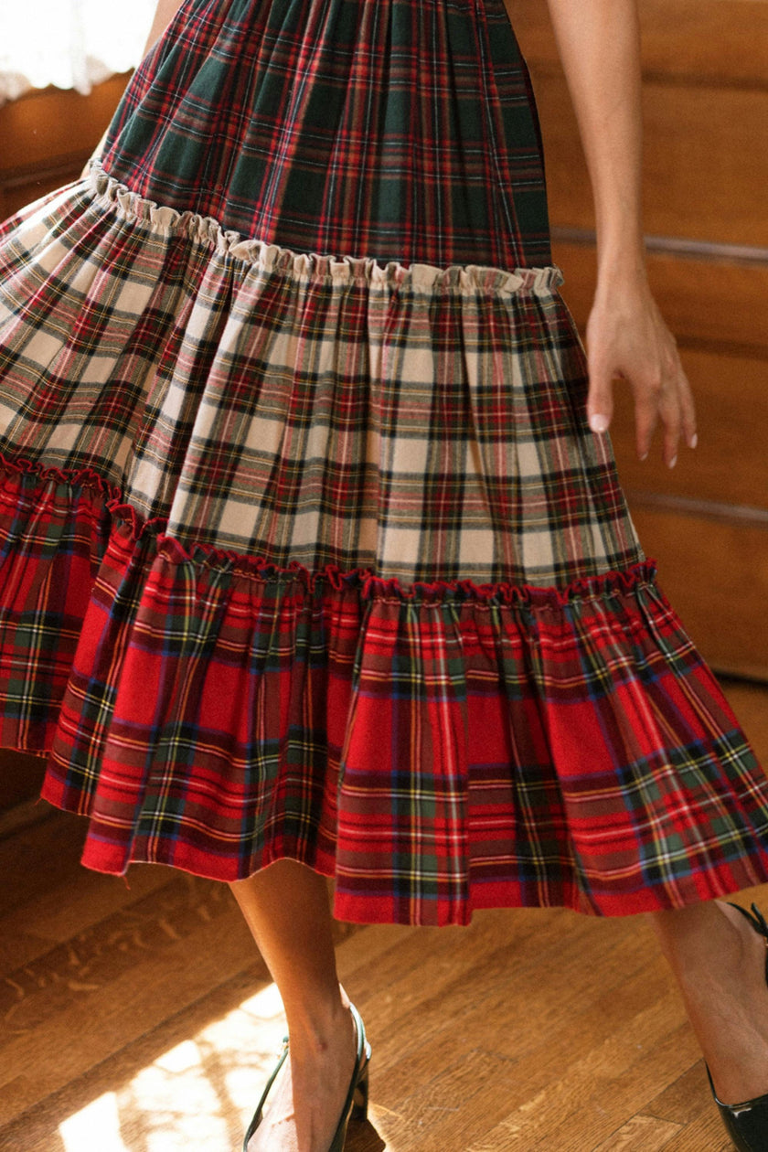 Zoey Skirt in Mixed Plaid