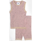 Baby Girls Hug Me Ribbed Contrast Trim Tank Top