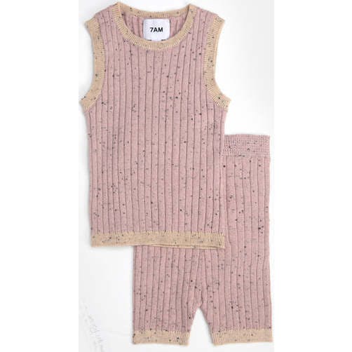 Baby Girls Hug Me Ribbed Contrast Trim Tank Top