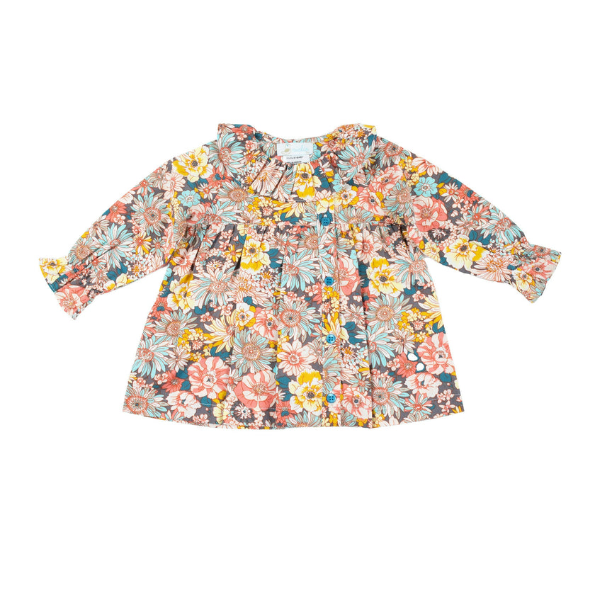 Fall Floral Blouse