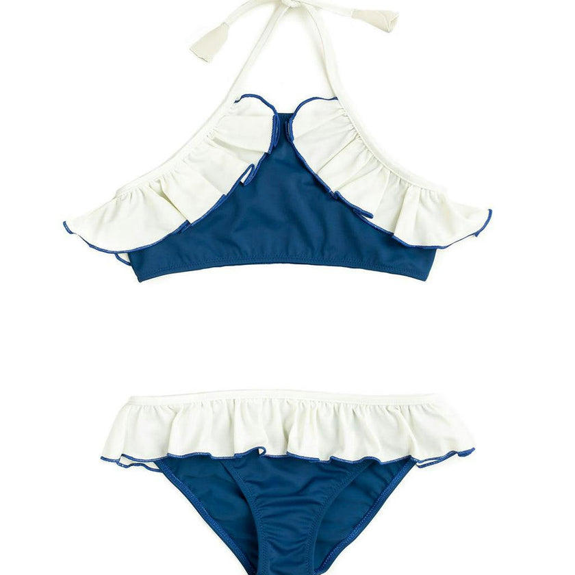 Leila Bikini Night Blue And Ivory