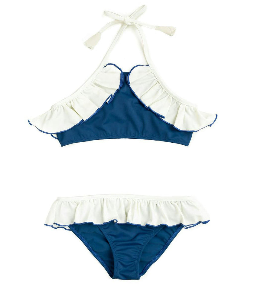 Leila Bikini Night Blue And Ivory