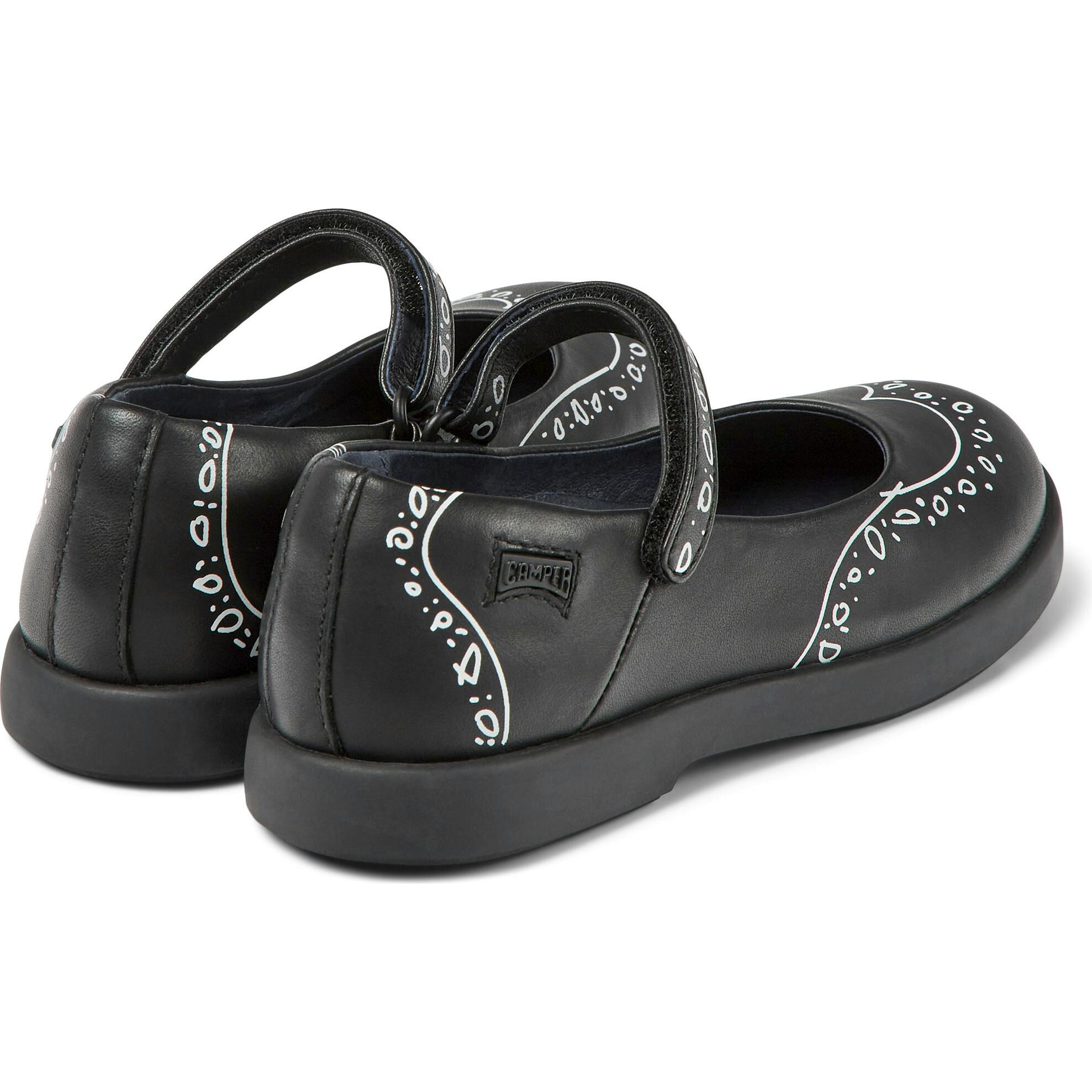 Duet Twins Printed Leather Mary Jane Shoes