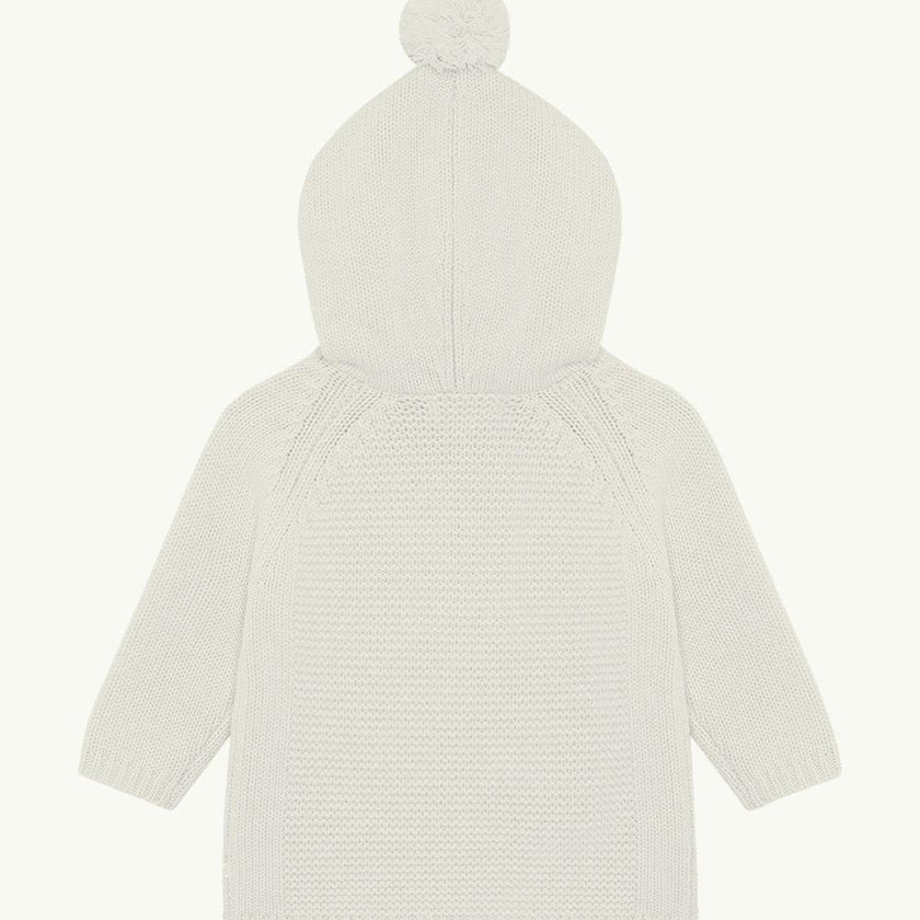 Bo Cable Knit Pram Cardigan - Milky White