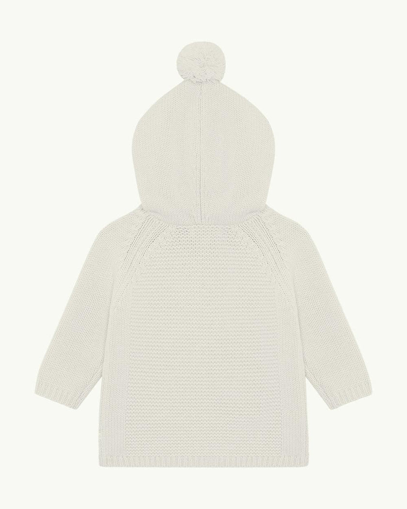Bo Cable Knit Pram Cardigan - Milky White