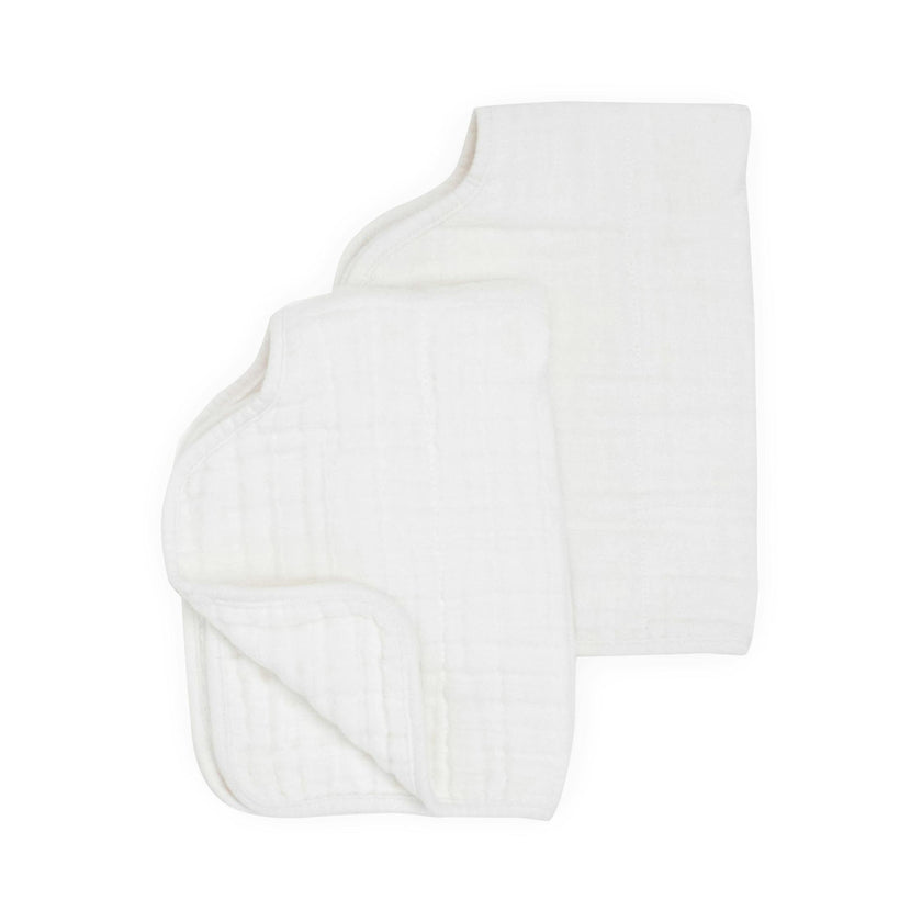 Cotton Muslin Burp Cloth 2 Pack - White