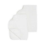 Cotton Muslin Burp Cloth 2 Pack - White