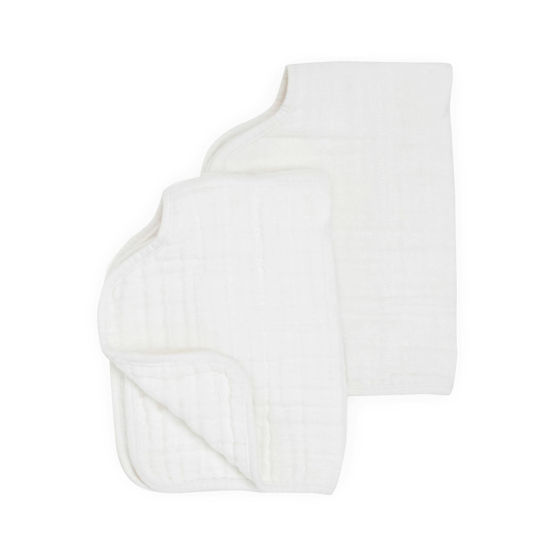 Cotton Muslin Burp Cloth 2 Pack - White