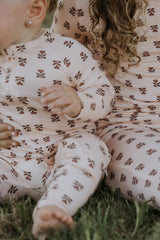 Modal Convertible Footy Pajamas in Wild Rose