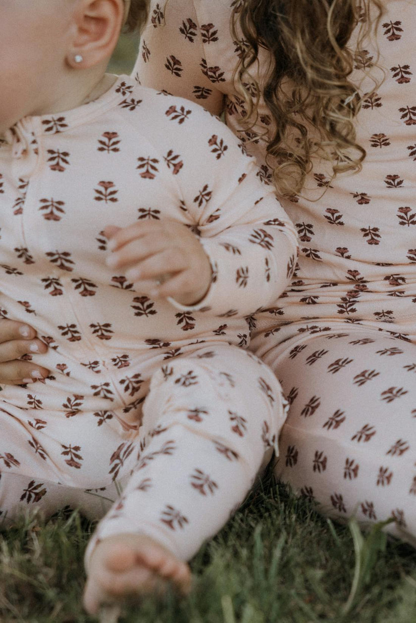 Modal Convertible Footy Pajamas in Wild Rose
