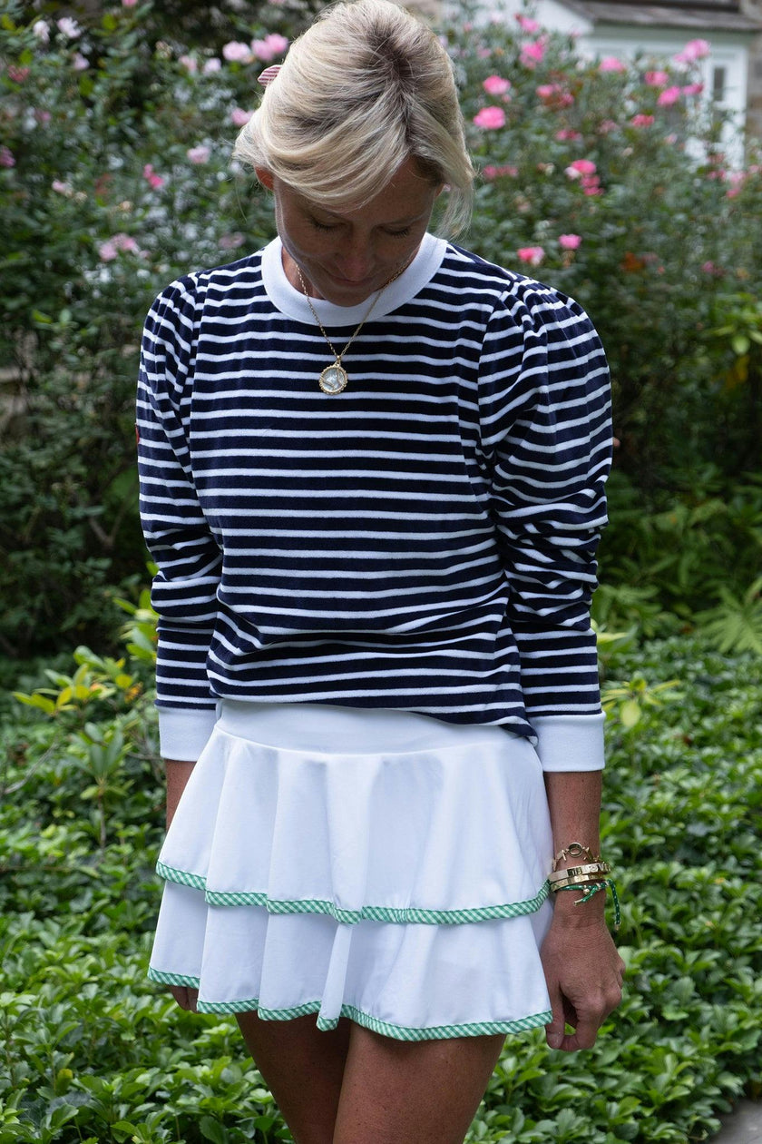Stripe Poppy Top