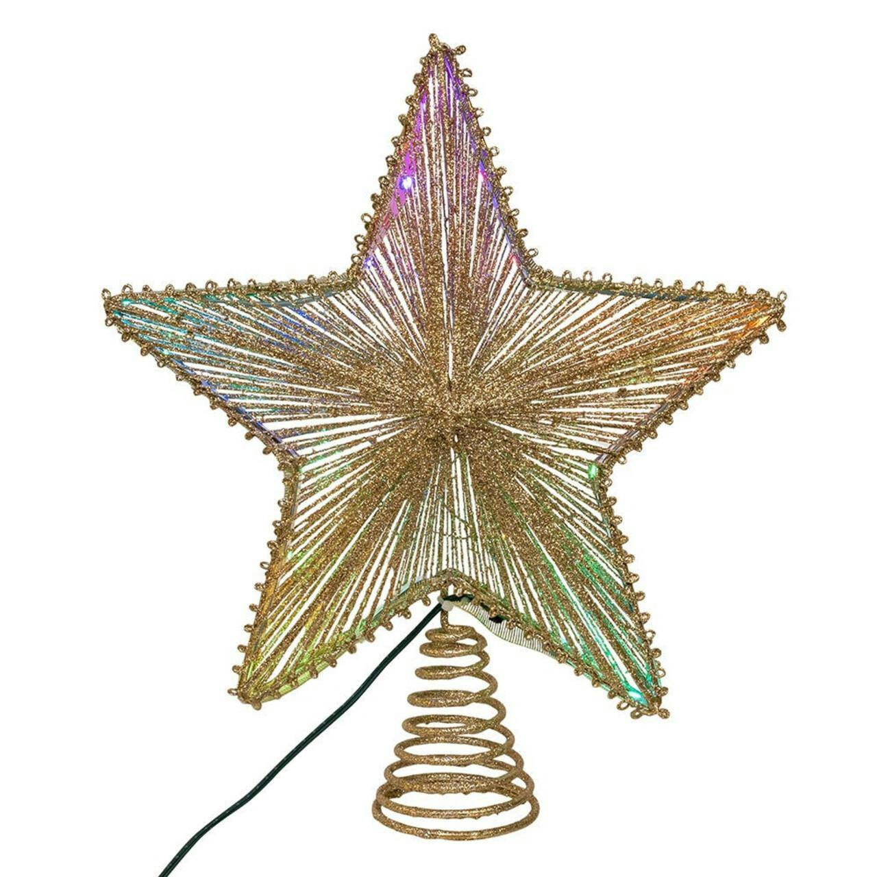 Kurt Adler 11.5-Inch 27-Light Multicolor LED Star Tree Topper