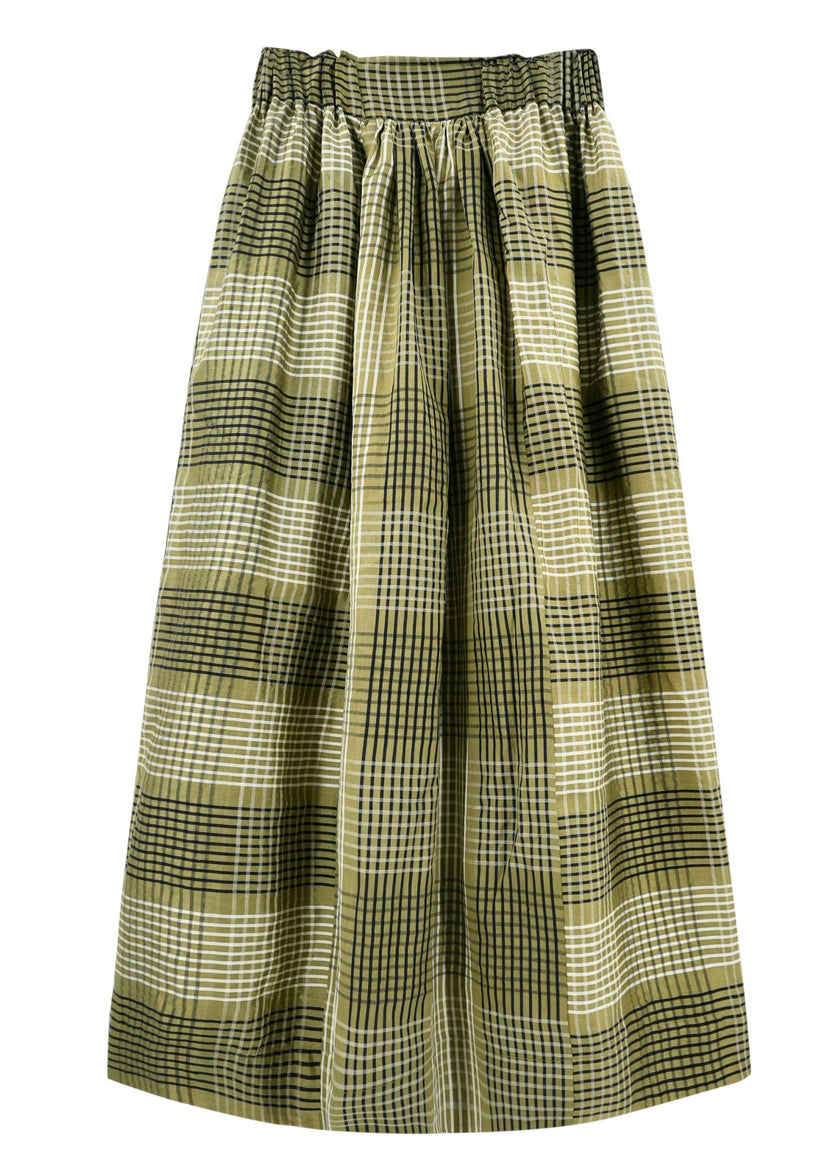 Verona Skirt in Olive Plaid