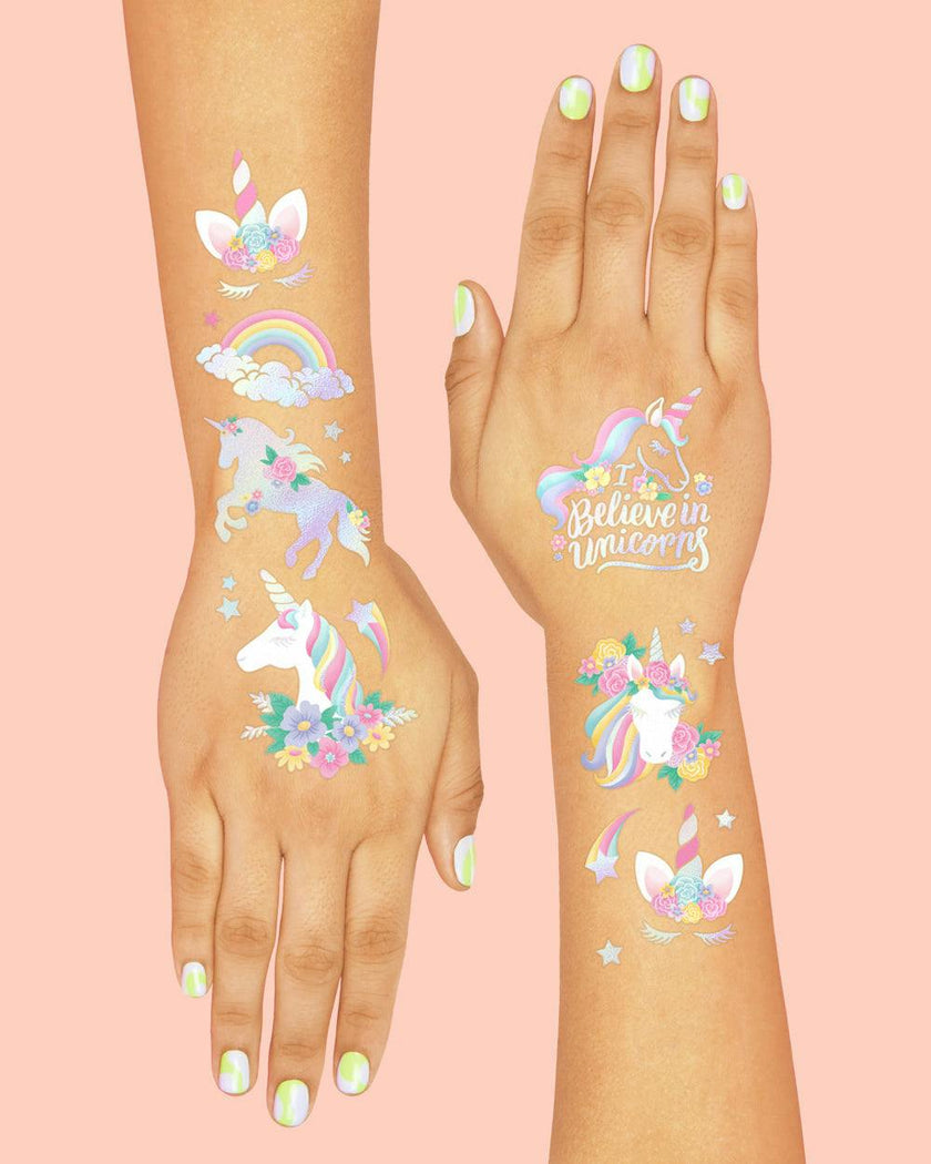 Unicorn Tats - 52 foil temporary tattoos