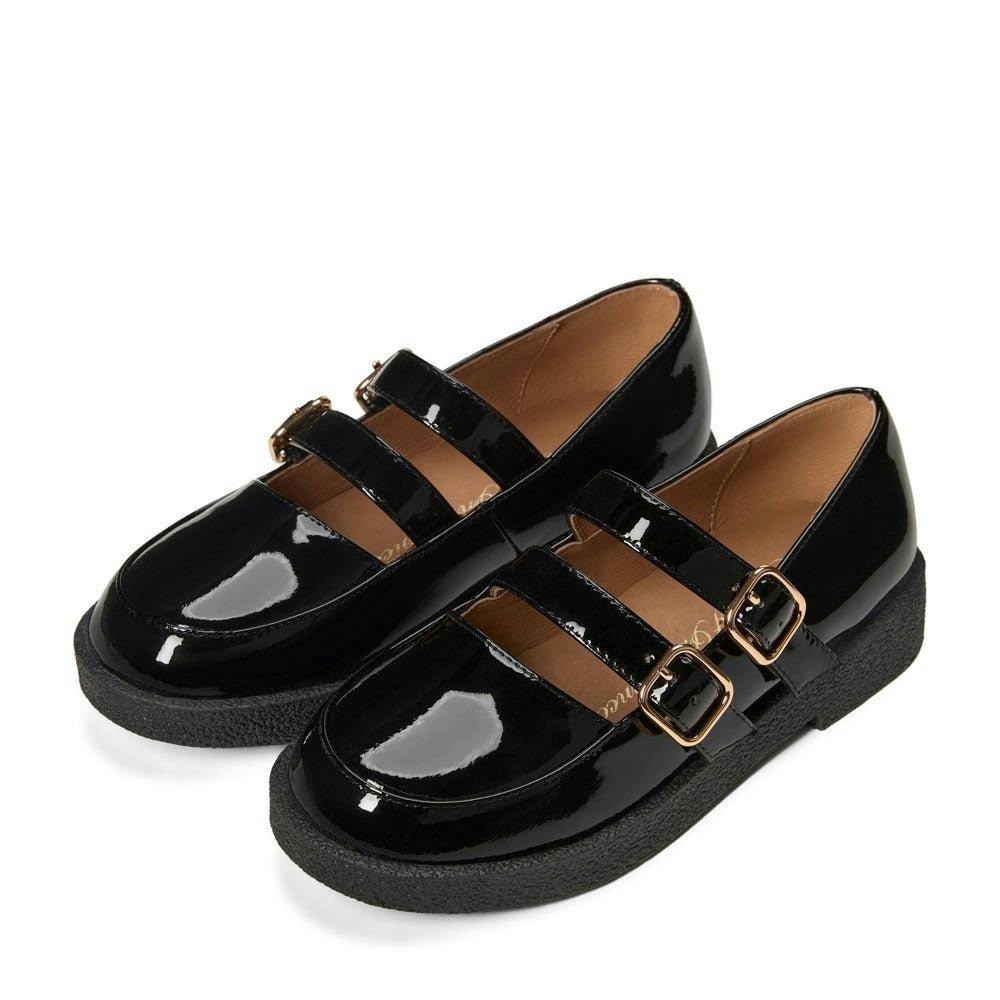 Sloane Glossy Round Toe Mary Jane Ballet Flats