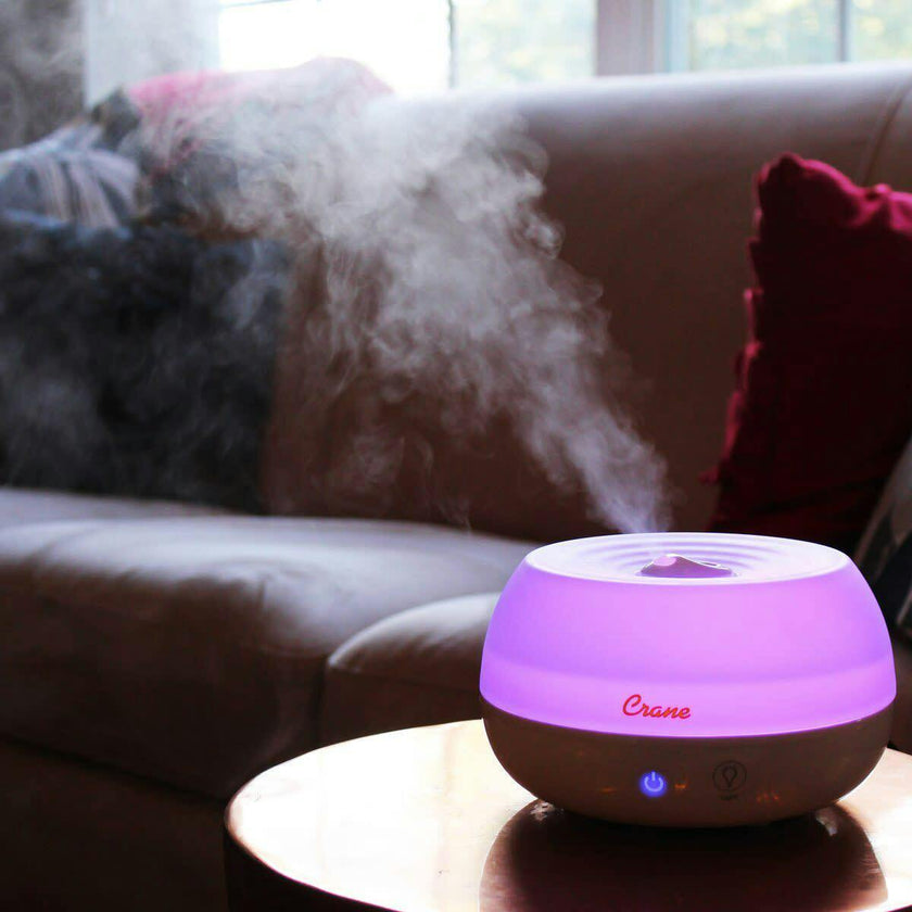 0.2 Gal. 2-in-1 Ultrasonic Cool Mist Humidifier & Aroma Diffuser for Small Rooms