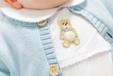 Crochet Playsuit - Blue Teddy Bear