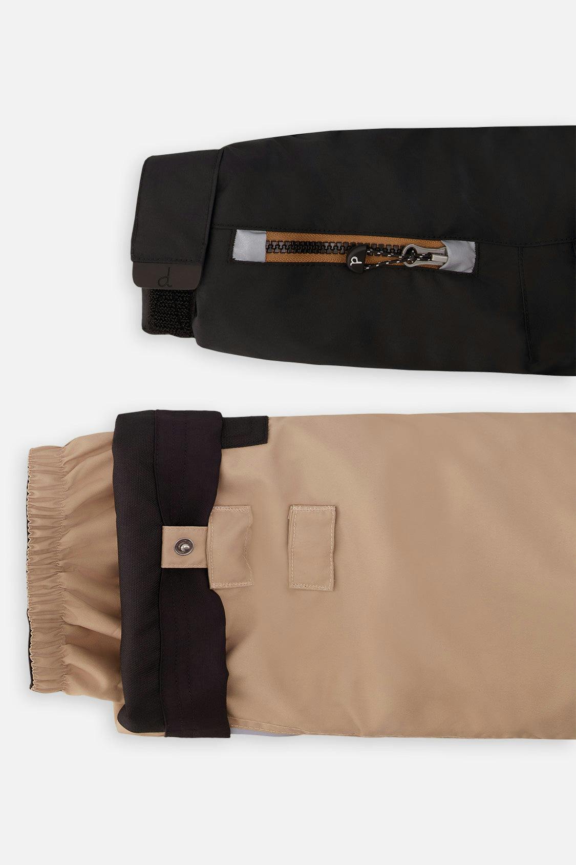Two Piece Play Snowsuit Black And Beige