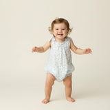 Organic Tie Shoulder Bubble Romper - Ivy Floral