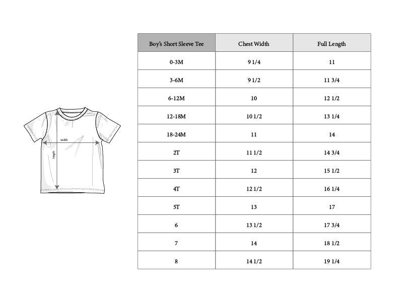 Boys Short Sleeve Tee in Heart Eyes Smile Face