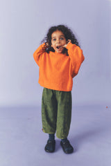 Kids Riverson Orange Teddy Sweatshirt