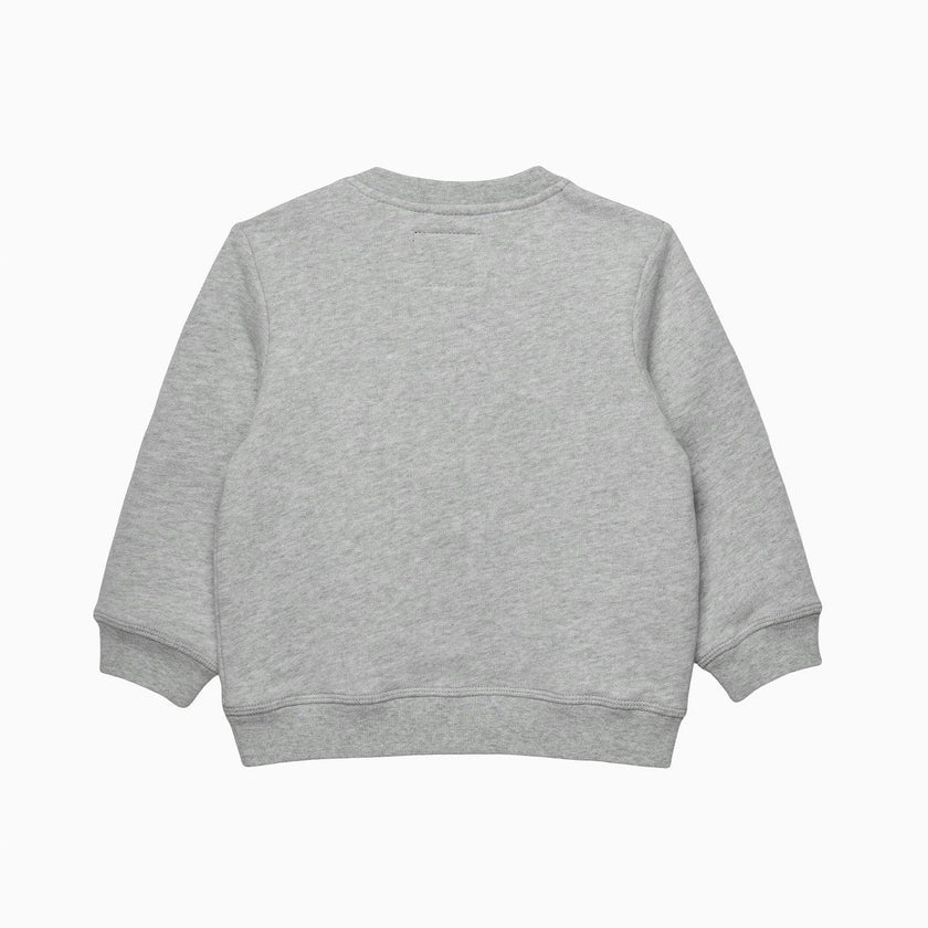 Baby Here Comes Trouble Sweatshirt in Grey Marl