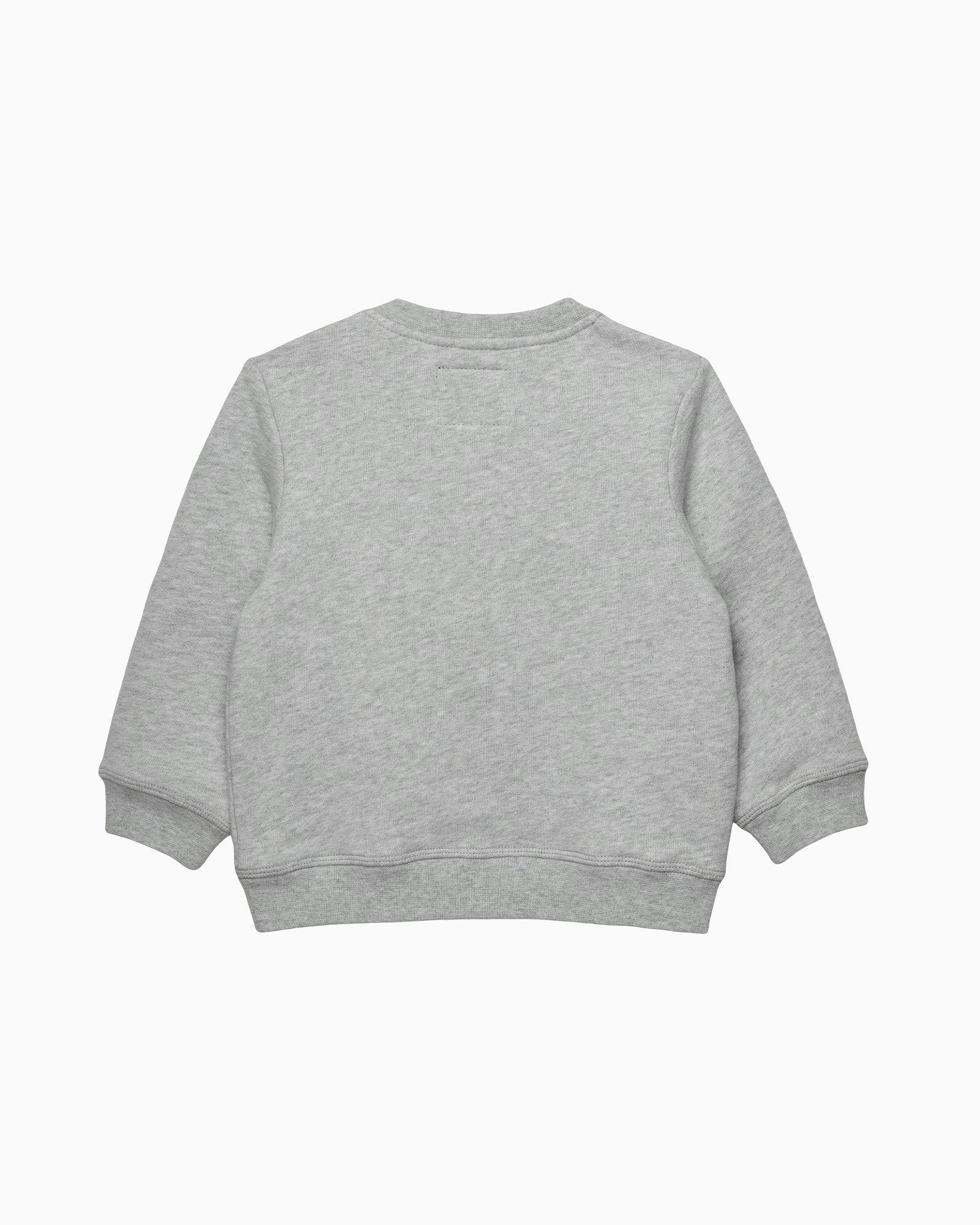 Baby Here Comes Trouble Sweatshirt in Grey Marl