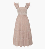 The Ellie Nap Dress - Cognac Gingham