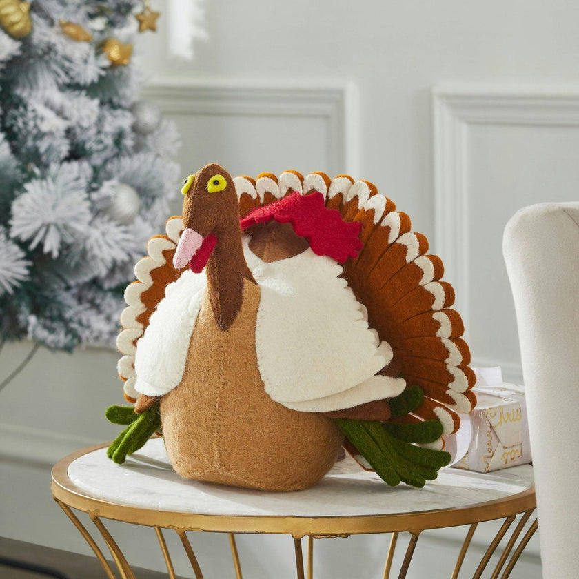 Handmade Decorative Turkey Hand Felted Wool