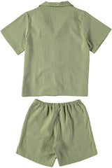 Pyjama garçon Rieur - Vert mousse
