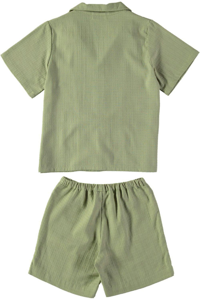 Pyjama garçon Rieur - Vert mousse