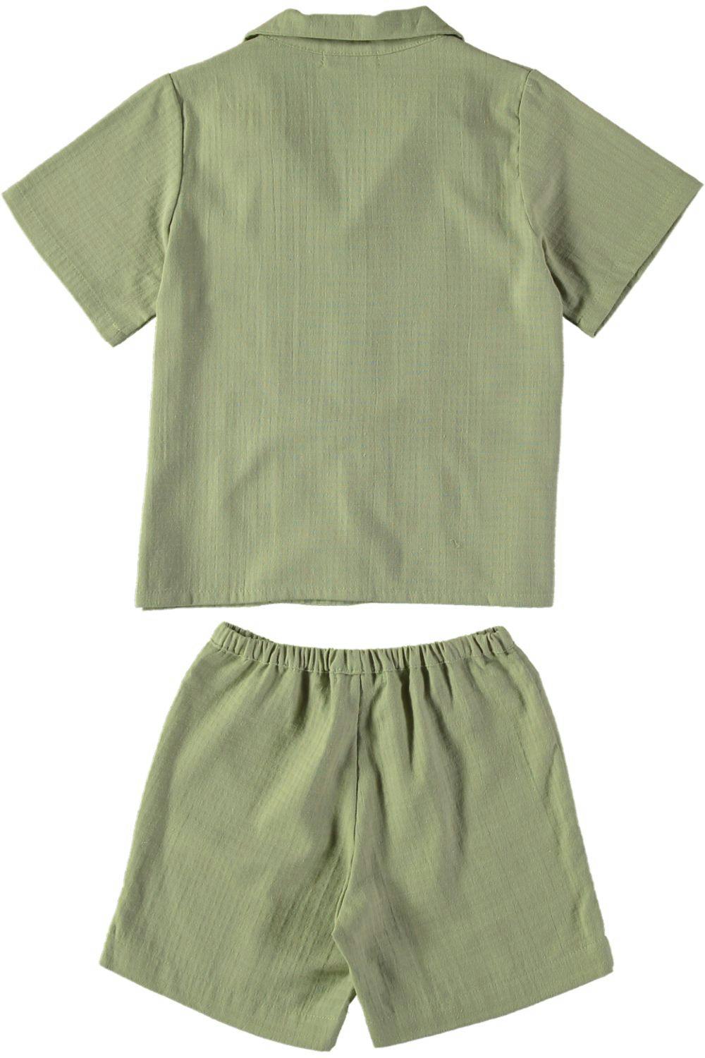 Pyjama garçon Rieur - Vert mousse