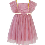 Aurora Tulle Ruffle Shoulder Bow Waist Party Dress