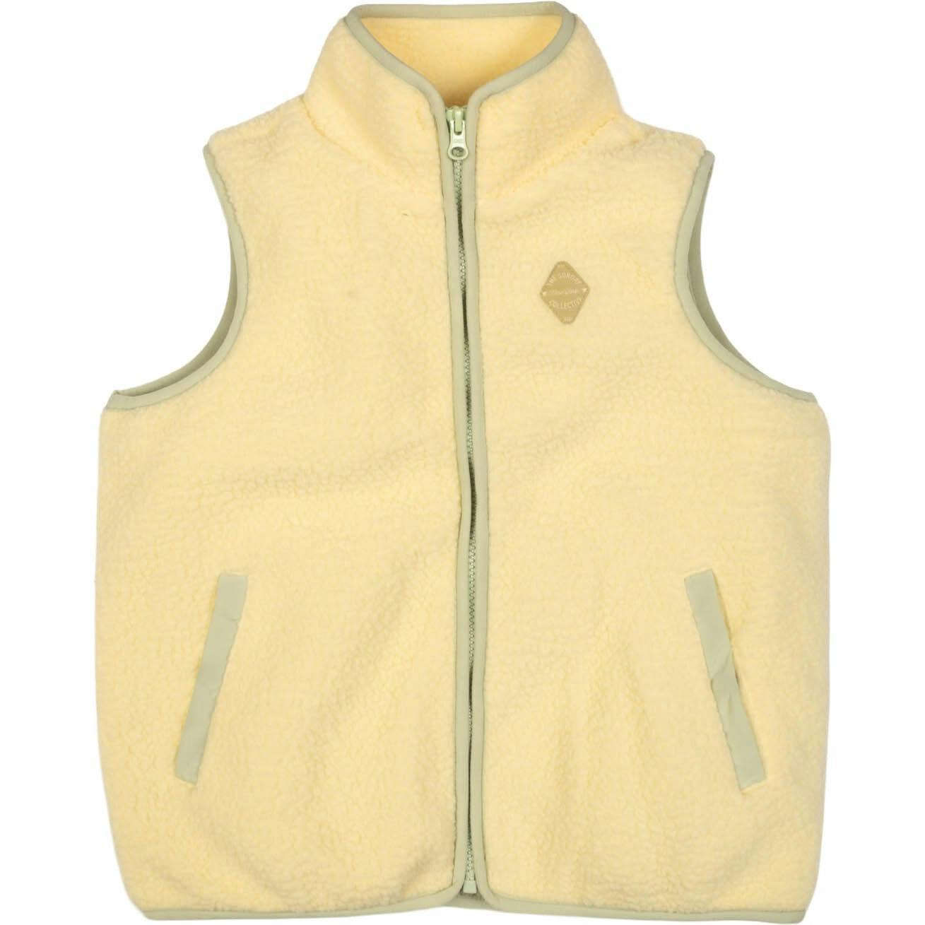 Polar Fleece Vest in Pale Yellow