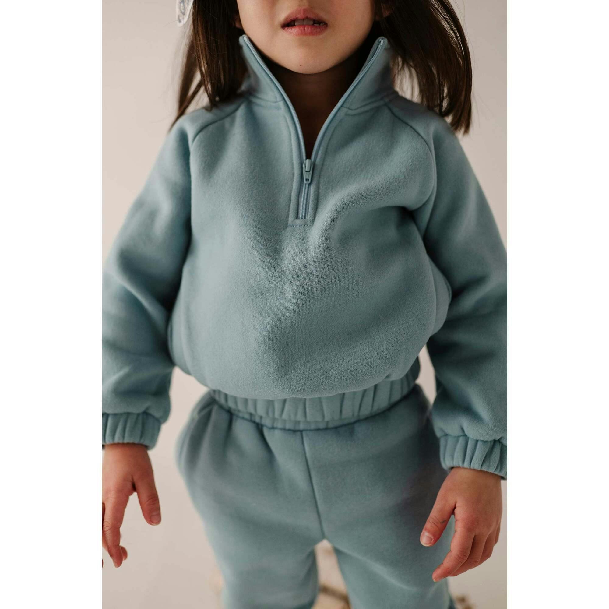 Fleece Zip Set Heather Gray