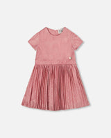 Short Sleeve Dress with Pleated Skirt