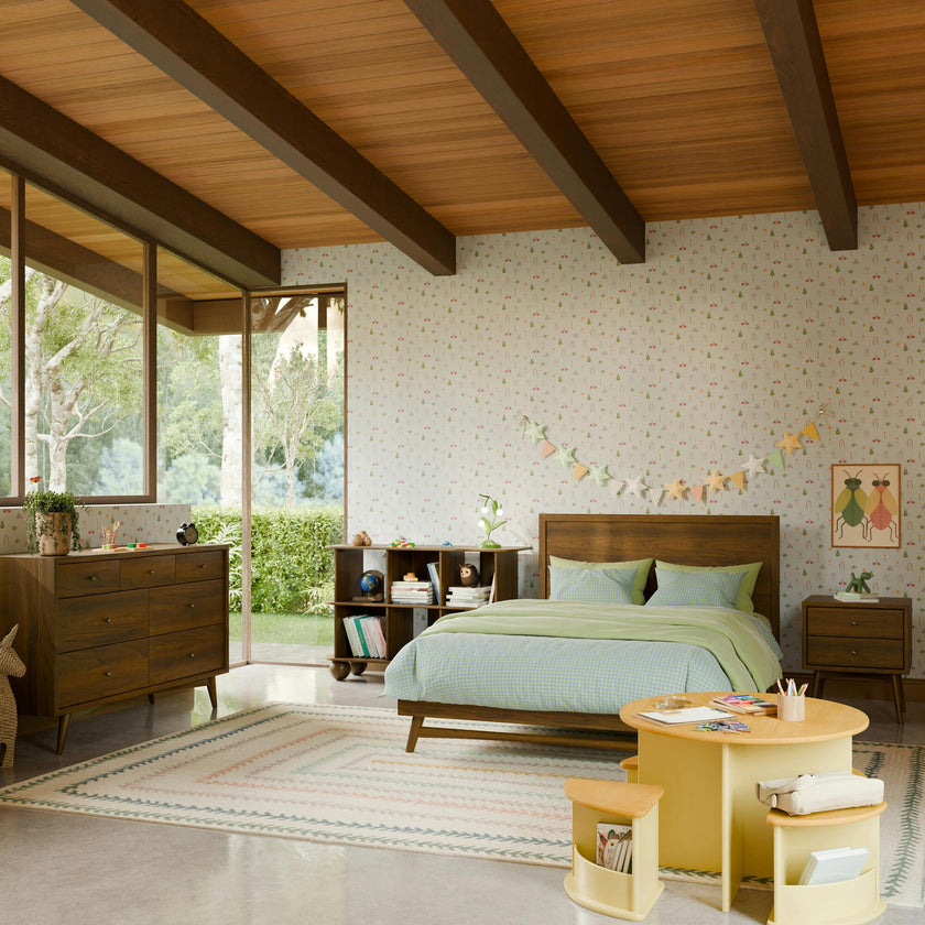 Palma Full Bed in Natural Walnut