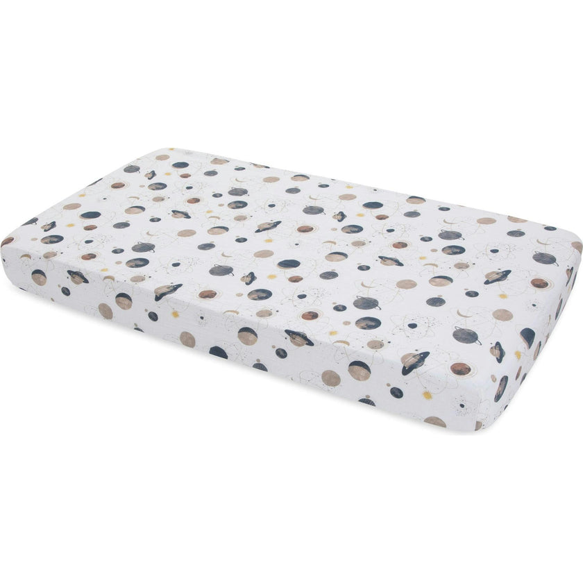 Cotton Muslin Crib Sheet - Planetary