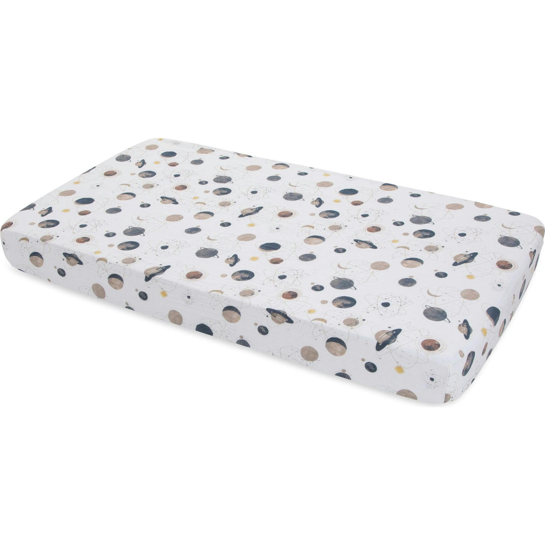 Cotton Muslin Crib Sheet - Planetary