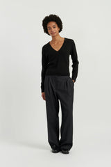 Wool-Cashmere V-Neck Sweater