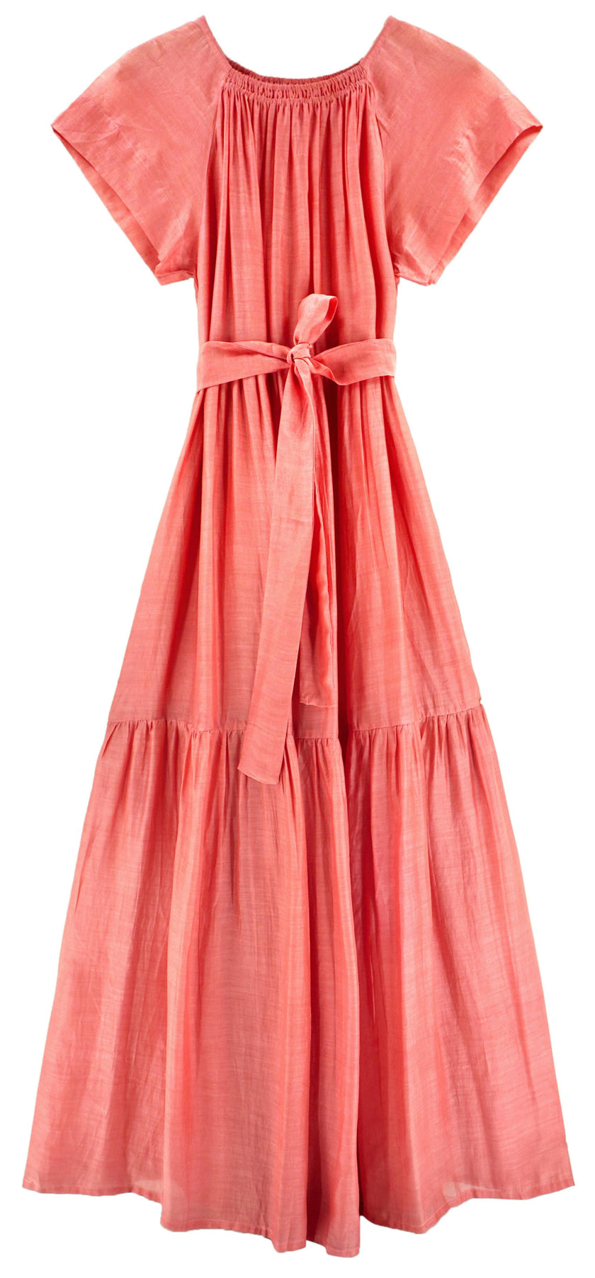 Vienna Maxi Dress in Coral