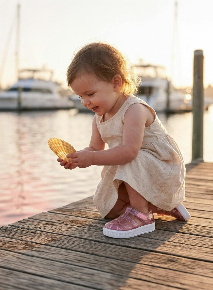 Elite Glitz Jelly Shoes in Pink