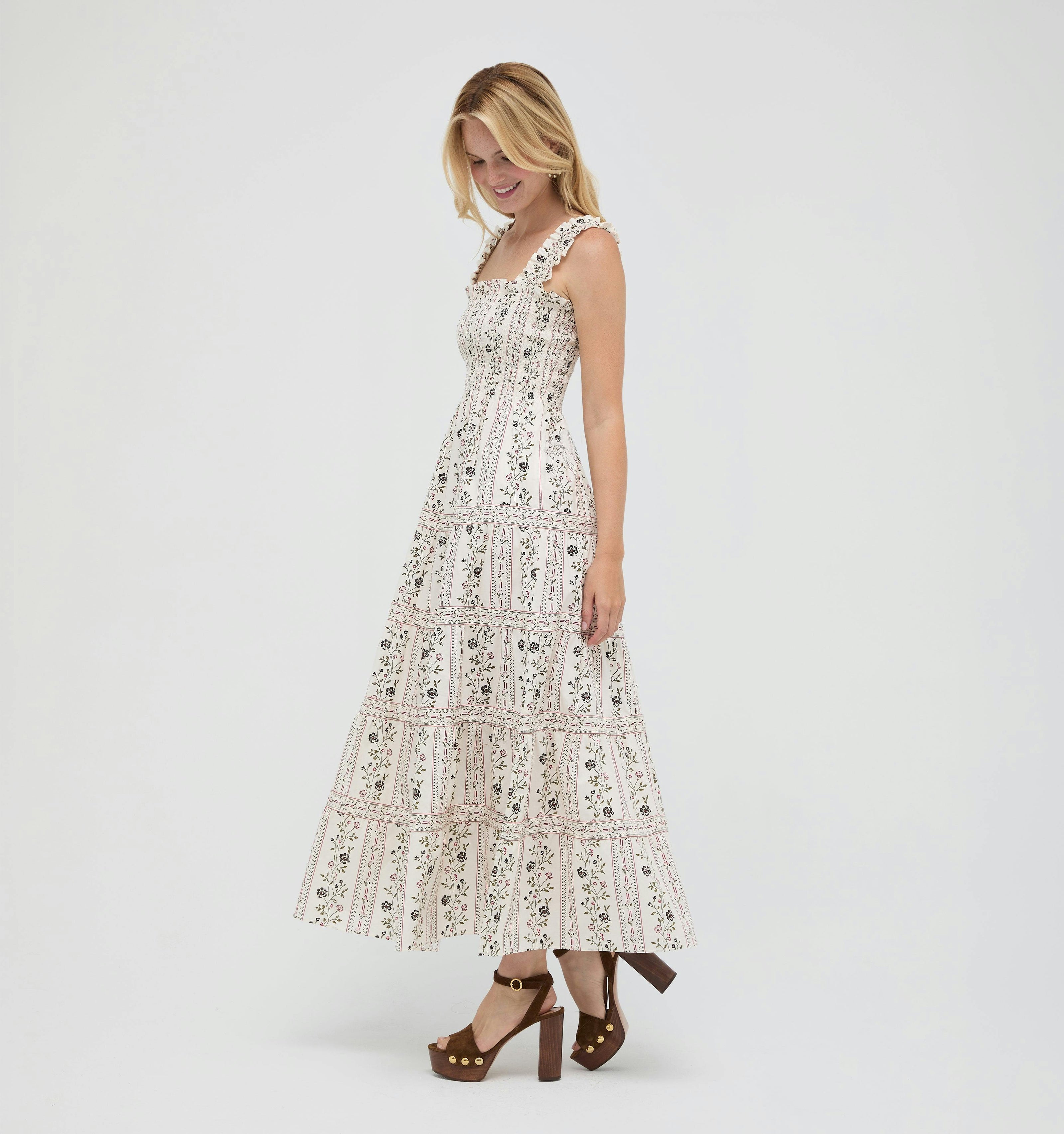 The Goldie Nap Dress -  Kelmscott Ribbon Stripe